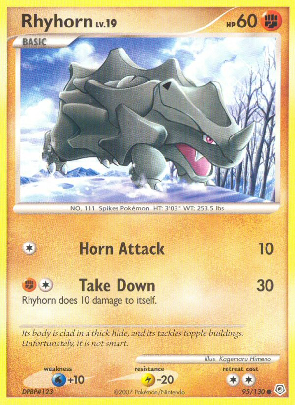 Rhyhorn (95/130) [Diamond & Pearl: Base Set] | Amazing Games TCG