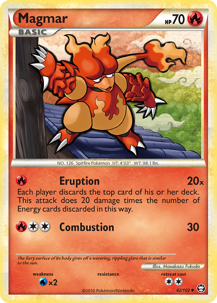 Magmar (42/102) [HeartGold & SoulSilver: Triumphant] | Amazing Games TCG