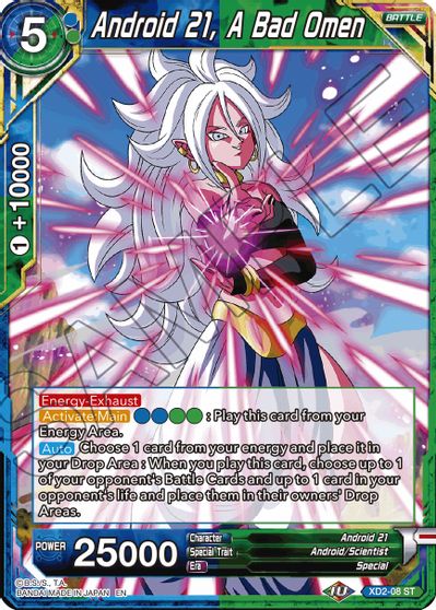 Android 21, A Bad Omen (Reprint) (XD2-08) [Battle Evolution Booster] | Amazing Games TCG