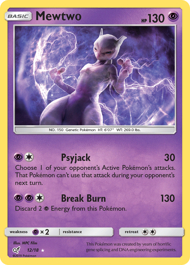 Mewtwo (12/18) [Sun & Moon: Detective Pikachu] | Amazing Games TCG