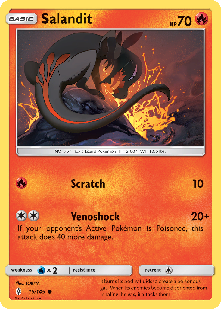 Salandit (15/145) [Sun & Moon: Guardians Rising] | Amazing Games TCG