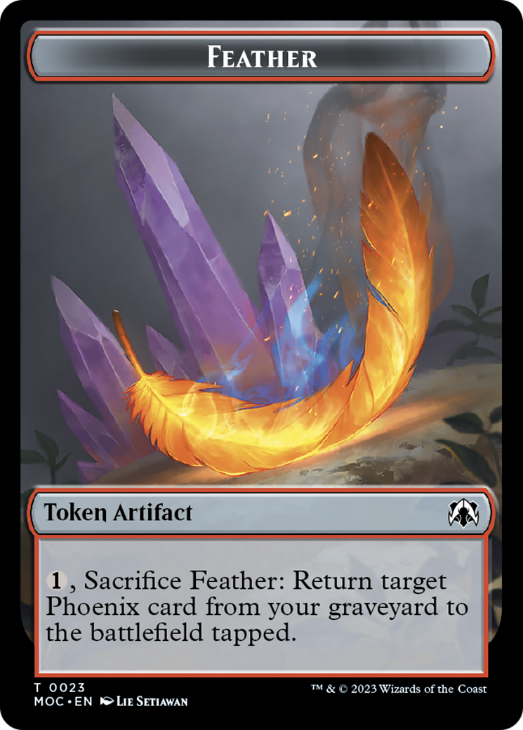 Feather // Servo Double-Sided Token [March of the Machine Commander Tokens] | Amazing Games TCG