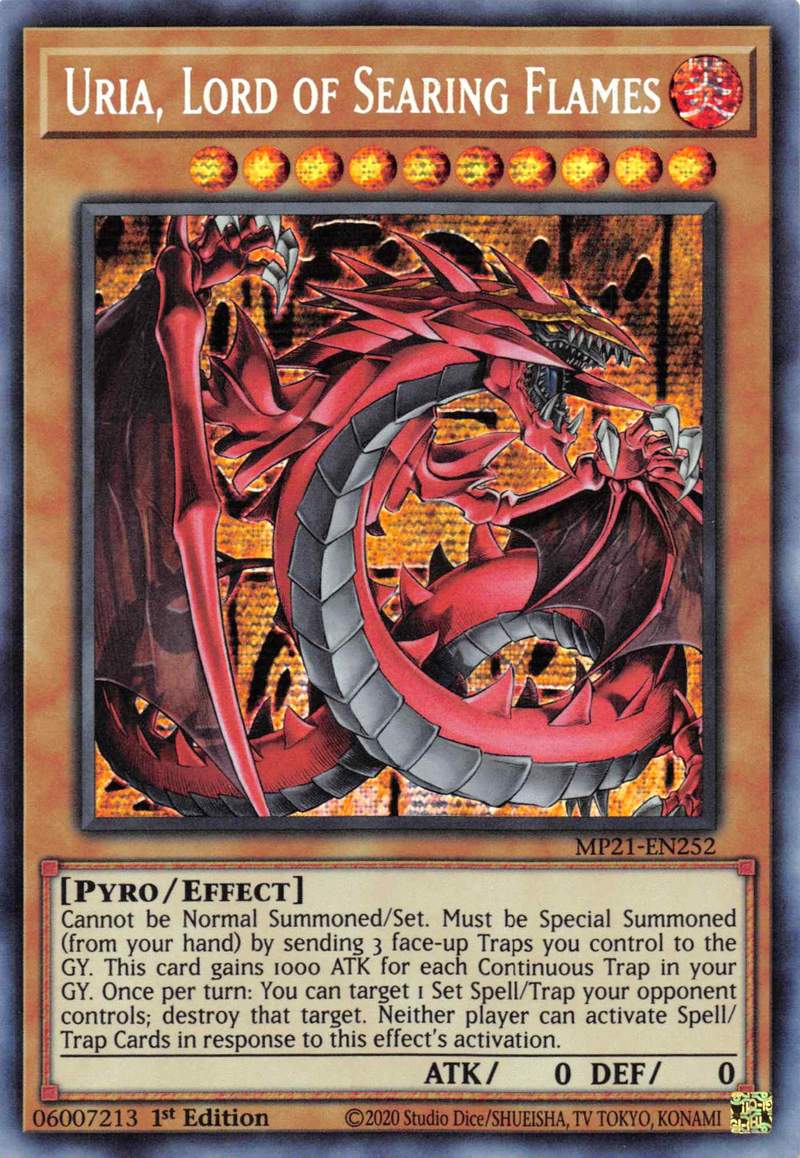 Uria, Lord of Searing Flames [MP21-EN252] Prismatic Secret Rare | Amazing Games TCG