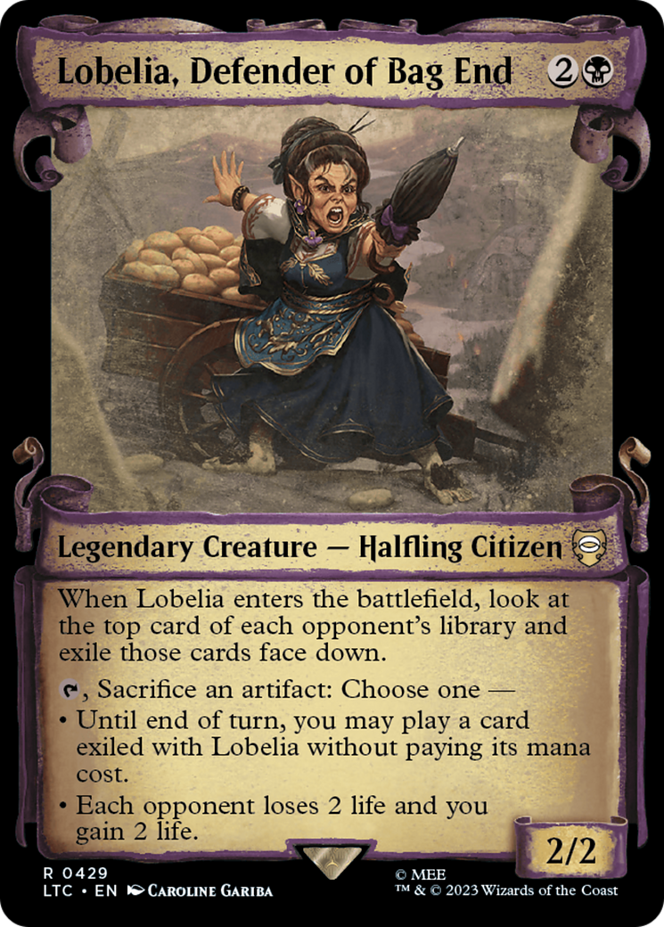 Lobelia, Defender of Bag End [The Lord of the Rings: Tales of Middle-Earth Commander Showcase Scrolls] | Amazing Games TCG