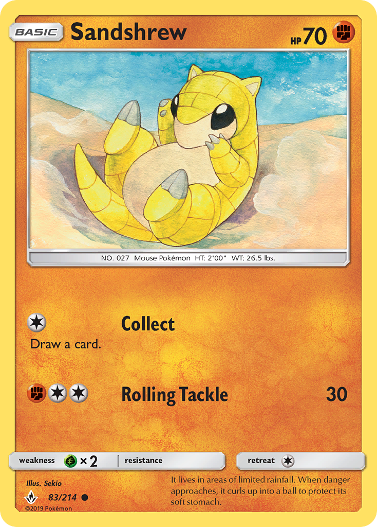 Sandshrew (83/214) [Sun & Moon: Unbroken Bonds] | Amazing Games TCG