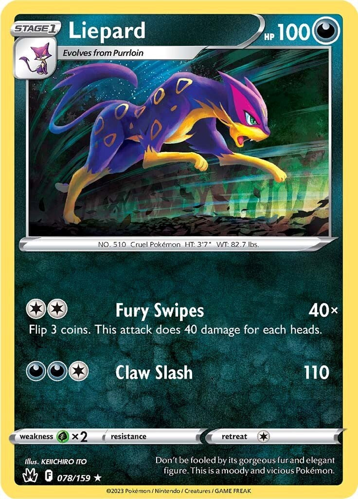 Liepard (078/159) [Sword & Shield: Crown Zenith] | Amazing Games TCG