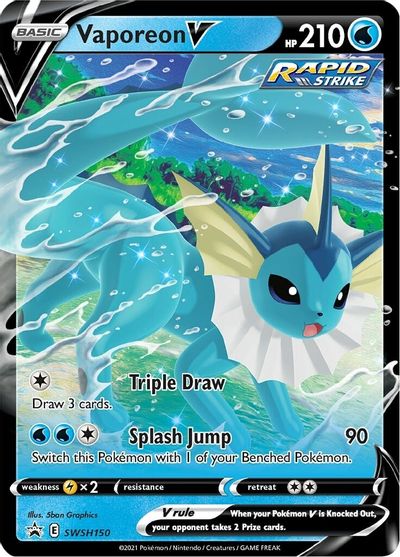 Vaporeon V (SWSH150) [Sword & Shield: Black Star Promos] | Amazing Games TCG