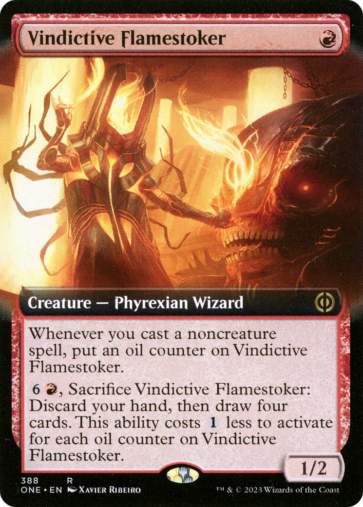 Vindictive Flamestoker (Extended Art) [Phyrexia: All Will Be One] | Amazing Games TCG