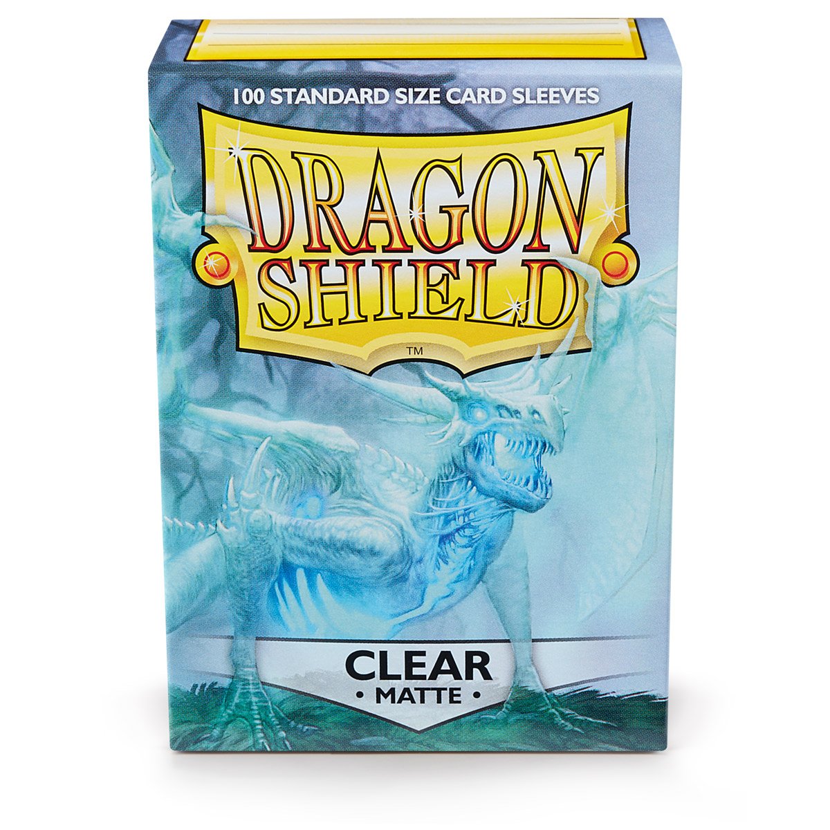 Dragon Shield Standard Matte Clear ‘Angrozh’ – (100ct) | Amazing Games TCG