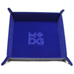 VELVET FOLDING DICE TRAY WITH LEATHER BACKING - 10" X 10"