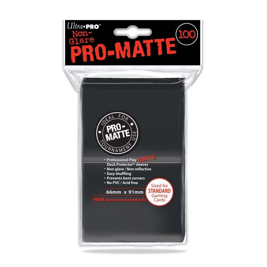 Ultra Pro Deck Protectors: Pro Matte Sleeves 100ct Black | Amazing Games TCG