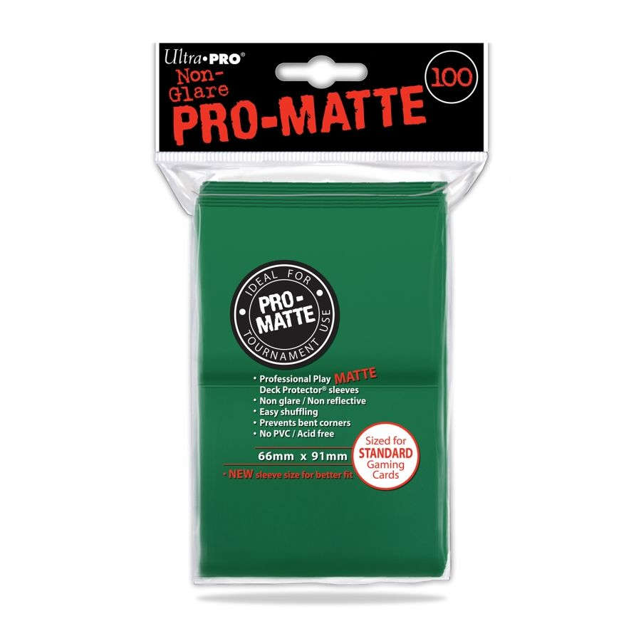 Ultra Pro Deck Protectors: Pro Matte Sleeves 100ct Green | Amazing Games TCG