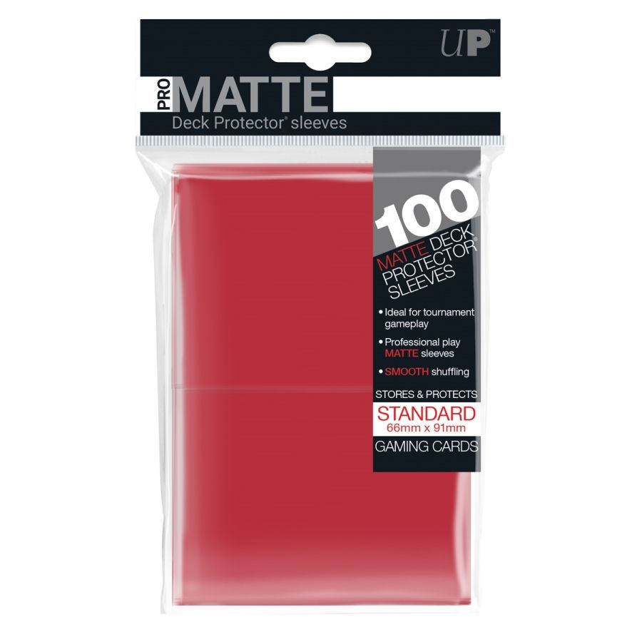 Ultra Pro Deck Protectors: Pro Matte Sleeves 100ct Red | Amazing Games TCG