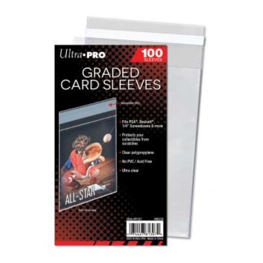 ULTRA PRO: SOFT SLEEVE  FOR GRADED CARDS RESEALABLE - 100CT | Amazing Games TCG