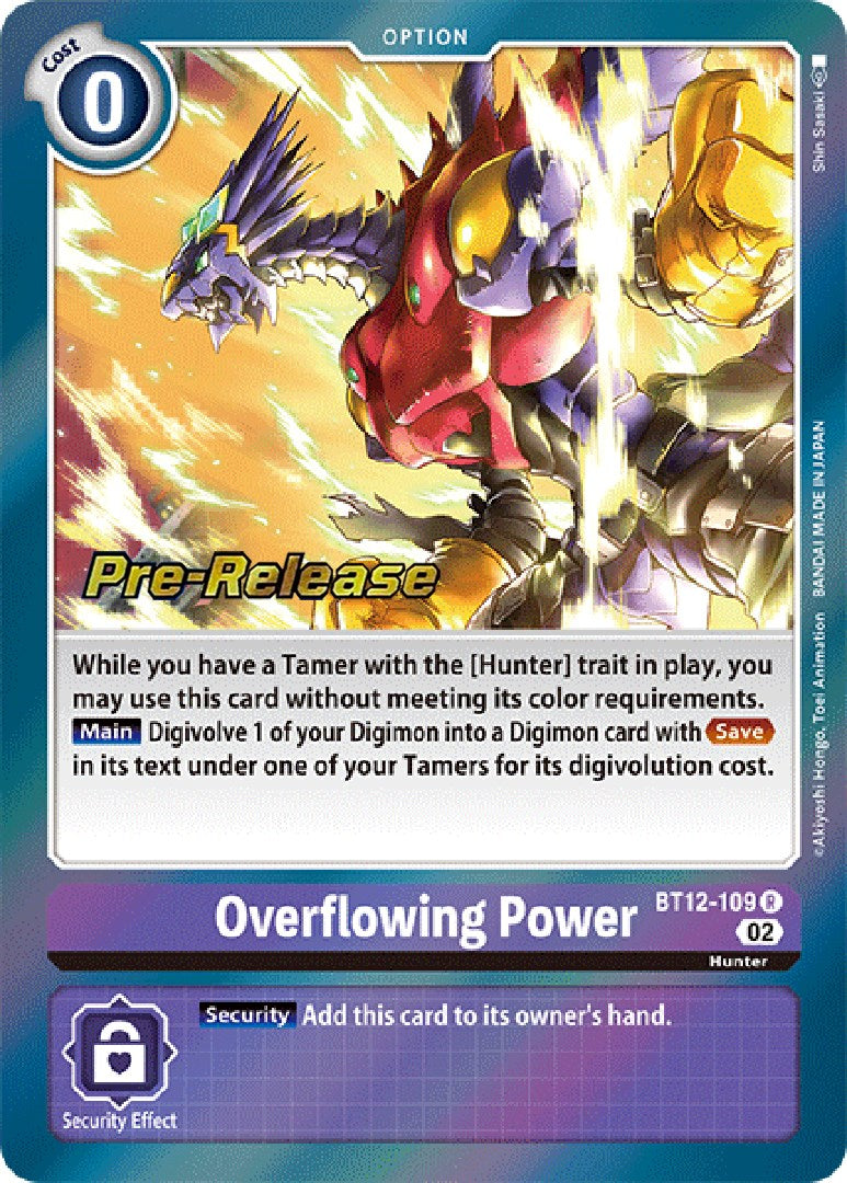 Overflowing Power [BT12-109] [Across Time Pre-Release Cards] | Amazing Games TCG