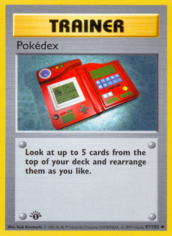 Pokedex (87/102) (Shadowless) [Base Set 1st Edition] | Amazing Games TCG