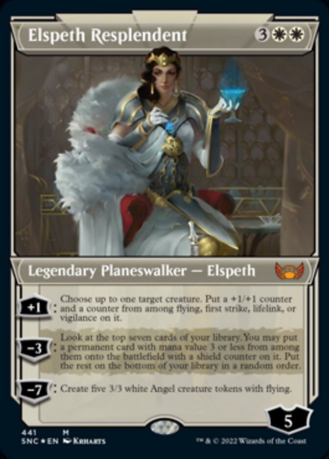 Elspeth Resplendent (Showcase Art Deco Foil Etched) [Streets of New Capenna] | Amazing Games TCG