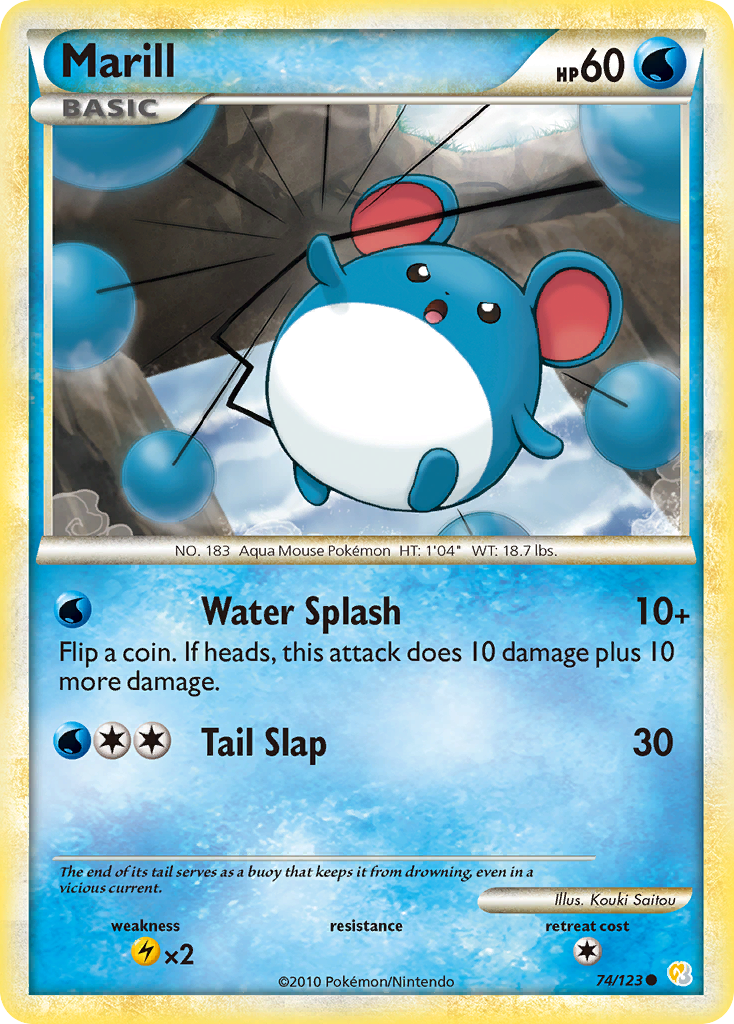 Marill (74/123) [HeartGold & SoulSilver: Base Set] | Amazing Games TCG