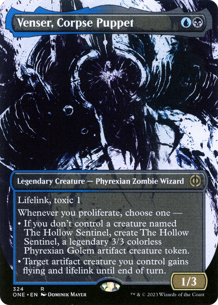 Venser, Corpse Puppet (Borderless Ichor) [Phyrexia: All Will Be One] | Amazing Games TCG