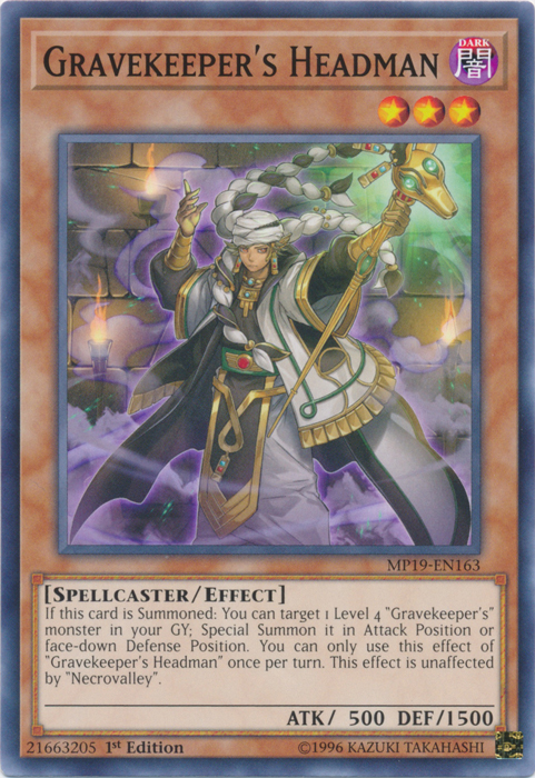 Gravekeeper's Headman [MP19-EN163] Common | Amazing Games TCG