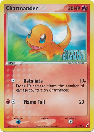 Charmander (48/100) (Stamped) [EX: Crystal Guardians] | Amazing Games TCG