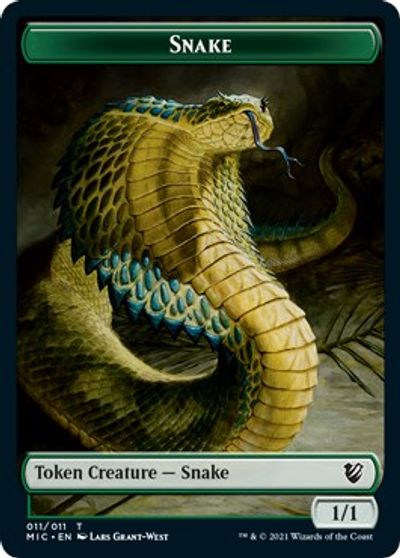 Spirit // Snake Double-Sided Token [Innistrad: Midnight Hunt Commander Tokens] | Amazing Games TCG