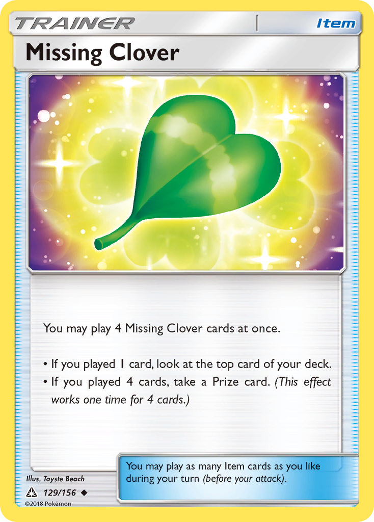 Missing Clover (129/156) [Sun & Moon: Ultra Prism] | Amazing Games TCG