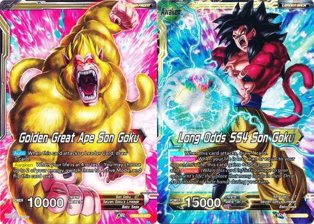 Golden Great Ape Son Goku // Long Odds SS4 Son Goku (SD5-01) [Oversized Cards] | Amazing Games TCG