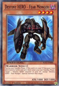 Destiny HERO - Fear Monger [SGX1-ENB06] Common | Amazing Games TCG