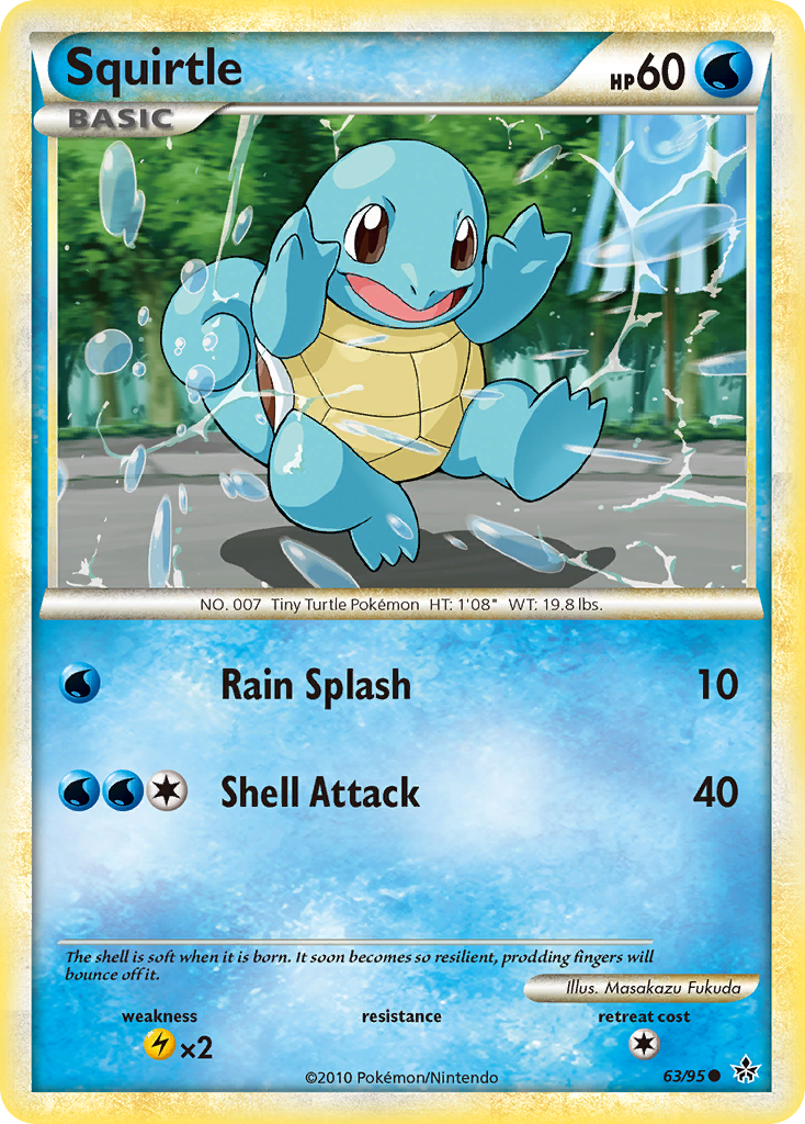 Squirtle (63/95) [HeartGold & SoulSilver: Unleashed] | Amazing Games TCG