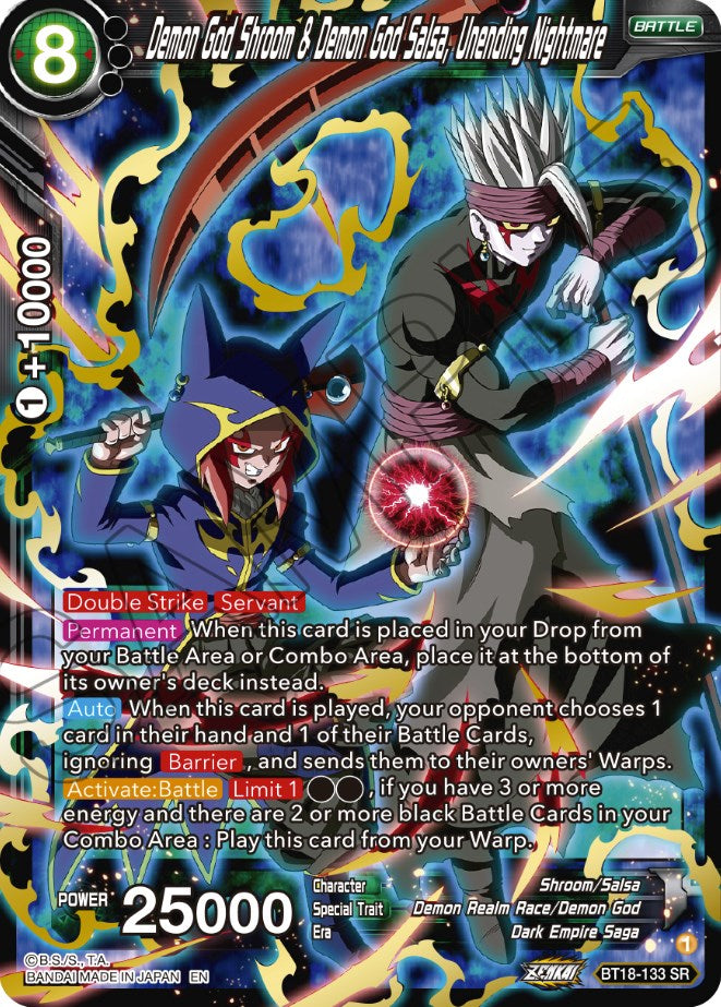 Demon God Shroom & Demon God Salsa, Unending Nightmare (BT18-133) [Dawn of the Z-Legends] | Amazing Games TCG