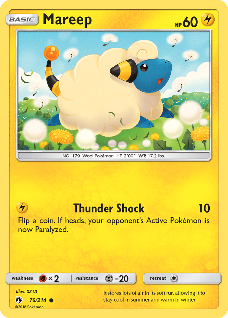 Mareep (76/214) [Sun & Moon: Lost Thunder] | Amazing Games TCG