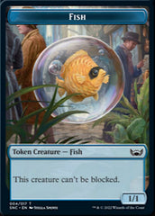 Fish // Angel Double-sided Token [Streets of New Capenna Tokens] | Amazing Games TCG