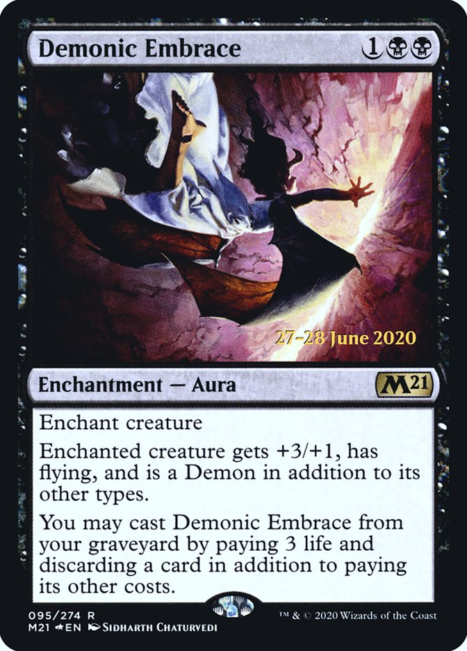 Demonic Embrace  [Core Set 2021 Prerelease Promos] | Amazing Games TCG