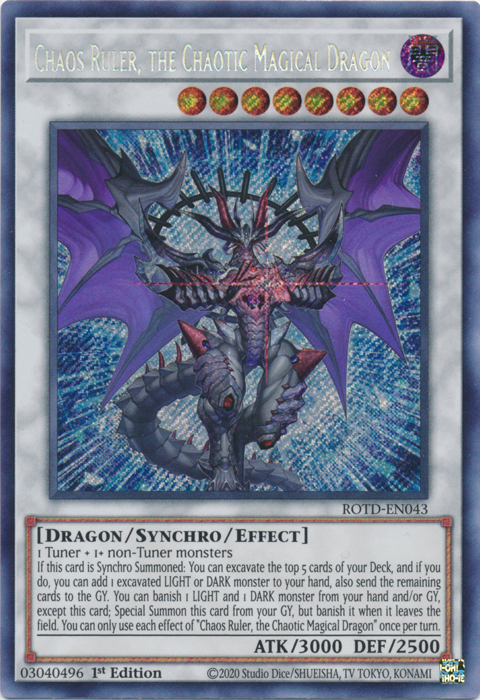 Chaos Ruler, the Chaotic Magical Dragon [ROTD-EN043] Secret Rare | Amazing Games TCG