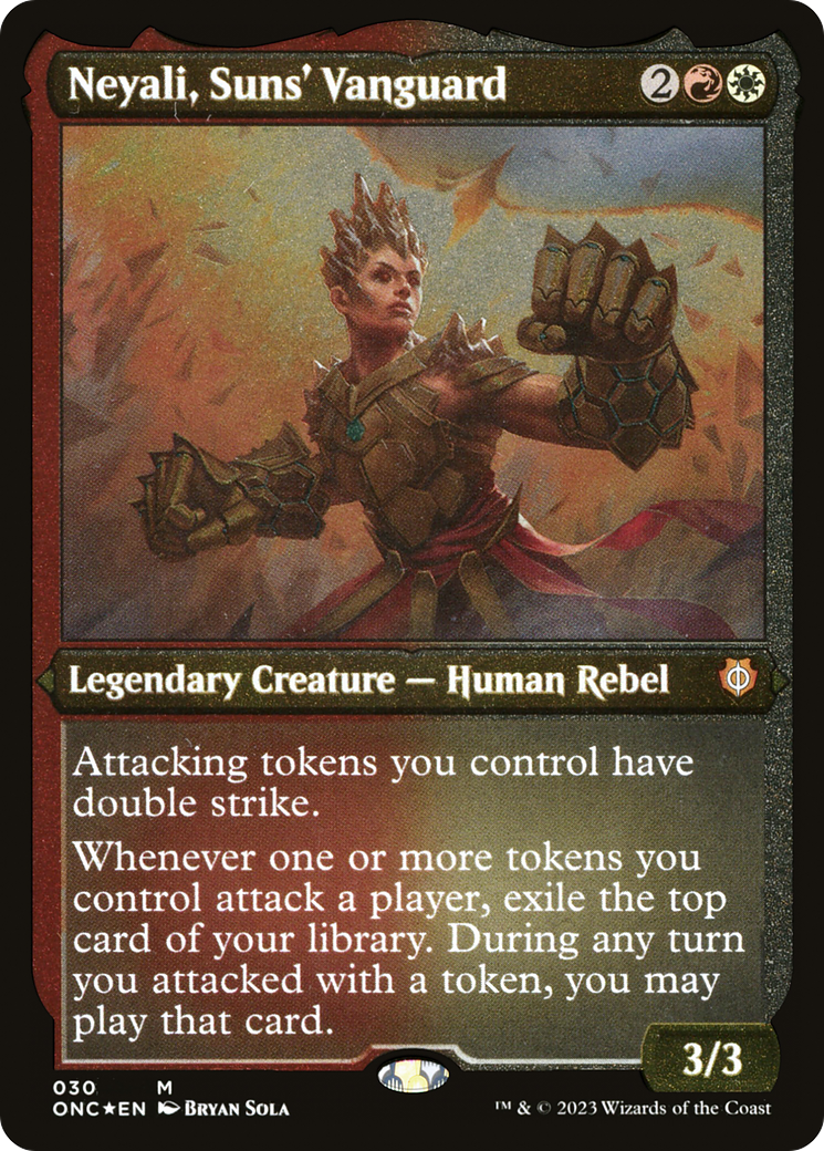 Neyali, Suns' Vanguard (Foil Etched) (Display Commander) [Phyrexia: All Will Be One Commander] | Amazing Games TCG