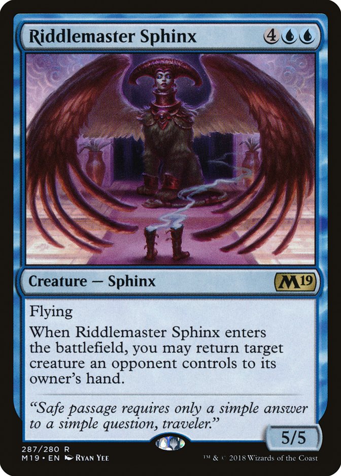 Riddlemaster Sphinx [Core Set 2019] | Amazing Games TCG