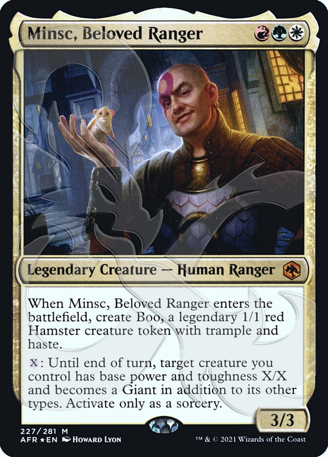 Minsc, Beloved Ranger (Ampersand Promo) [Dungeons & Dragons: Adventures in the Forgotten Realms Promos] | Amazing Games TCG