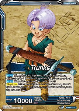 Trunks // Trunks, the Hero's Successor (BT14-031) [Cross Spirits] | Amazing Games TCG