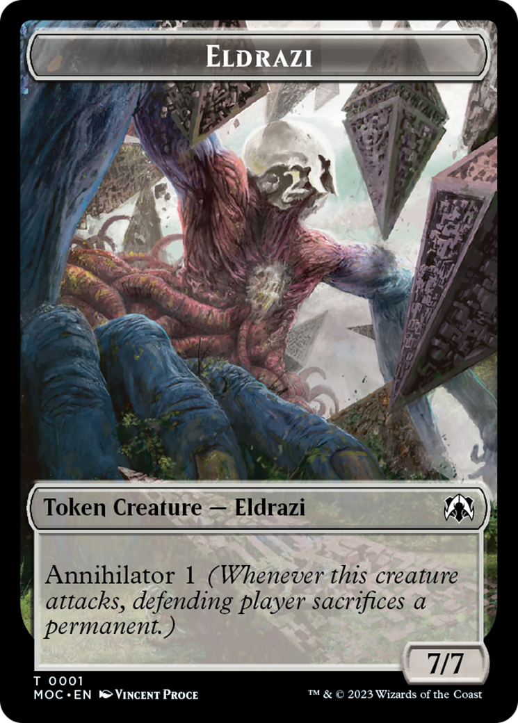 Eldrazi // Angel (4) Double-Sided Token [March of the Machine Commander Tokens] | Amazing Games TCG