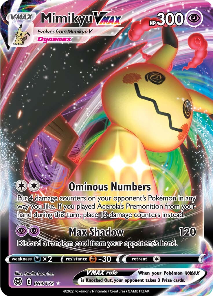 Mimikyu VMAX (069/172) [Sword & Shield: Brilliant Stars] | Amazing Games TCG