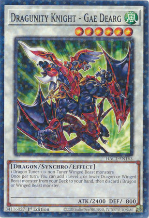 Dragunity Knight - Gae Dearg (Duel Terminal) [HAC1-EN163] Common | Amazing Games TCG