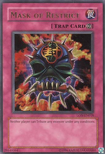 Mask of Restrict [LON-EN018] Ultra Rare | Amazing Games TCG