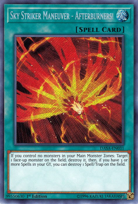 Sky Striker Maneuver - Afterburners! [DASA-EN031] Secret Rare | Amazing Games TCG