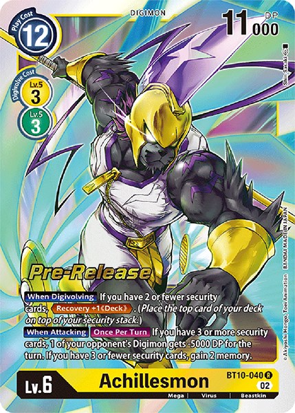 Achillesmon [BT10-040] [Xros Encounter Pre-Release Cards] | Amazing Games TCG