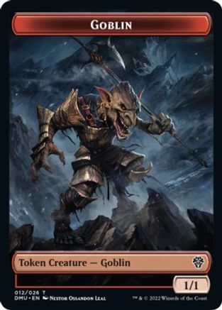 Zombie Knight // Goblin Double-sided Token [Dominaria United Commander Tokens] | Amazing Games TCG