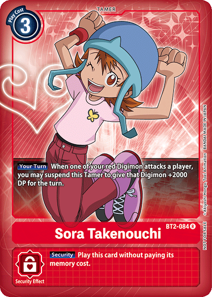 Sora Takenouchi [BT2-084] (Buy-A-Box Promo) [Release Special Booster Ver.1.0 Promos] | Amazing Games TCG