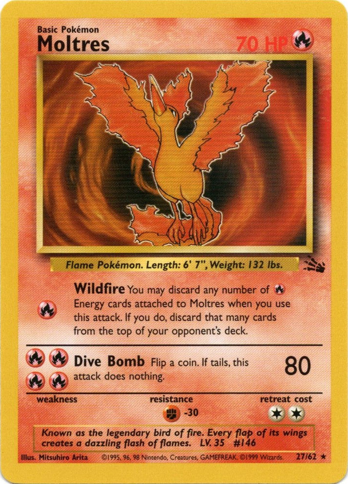Moltres (27/62) [Fossil Unlimited] | Amazing Games TCG