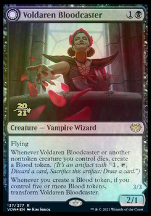 Voldaren Bloodcaster // Bloodbat Summoner [Innistrad: Crimson Vow Prerelease Promos] | Amazing Games TCG