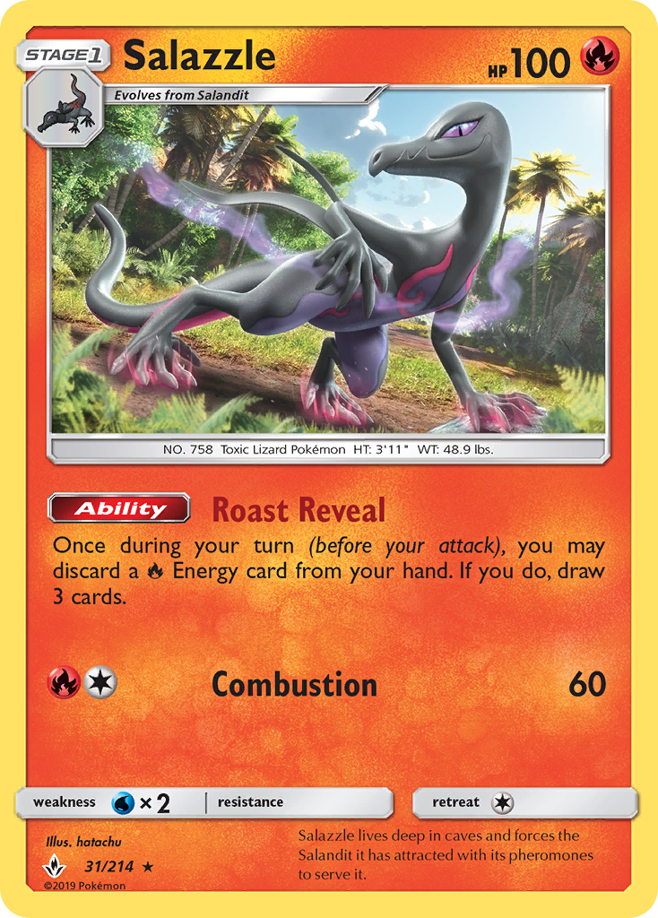 Salazzle (31/214) [Sun & Moon: Unbroken Bonds] | Amazing Games TCG